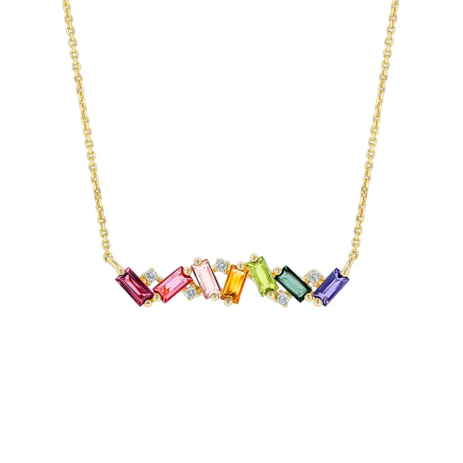 Suzanne Kalan Amalfi Burst Rainbow Bar Pendant