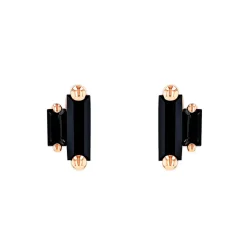 Suzanne Kalan Amalfi Double Stack Black Mix Studs