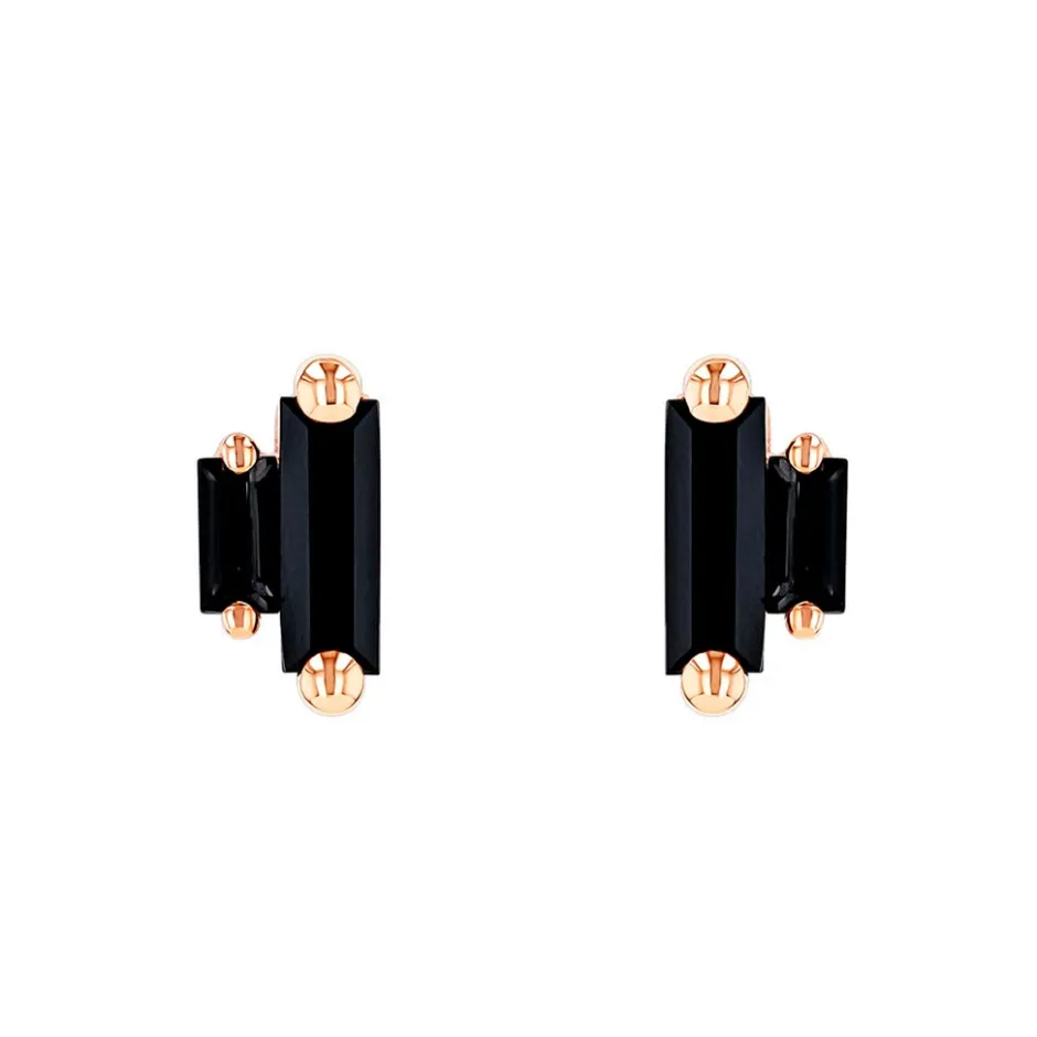Suzanne Kalan Amalfi Double Stack Black Mix Studs