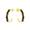 Suzanne Kalan Amalfi Frenesia Black Night Quartz Hoops