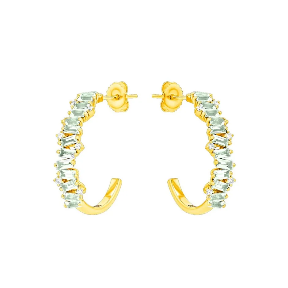 Suzanne Kalan Amalfi Frenesia Green Amethyst Hoops