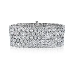 Zadok Collection Bezel Hexagon Diamond Bracelet