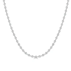 Zadok Collection Bezel Round Diamond Necklace