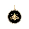 Zadok Collection Black Agate & Diamond Dragon Fly Disc Charm