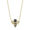 Zadok Collection Black and White Diamond Bee Pendant