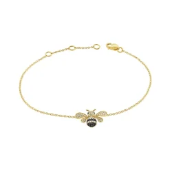 Zadok Collection Black Diamond Bumble Bee Bracelet