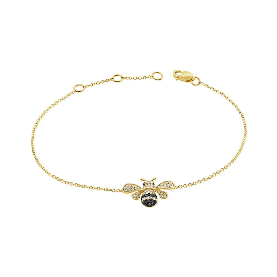 Zadok Collection Black Diamond Bumble Bee Bracelet