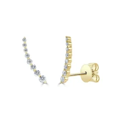 Zadok Collection Climber Diamond Earrings 0.29ctw