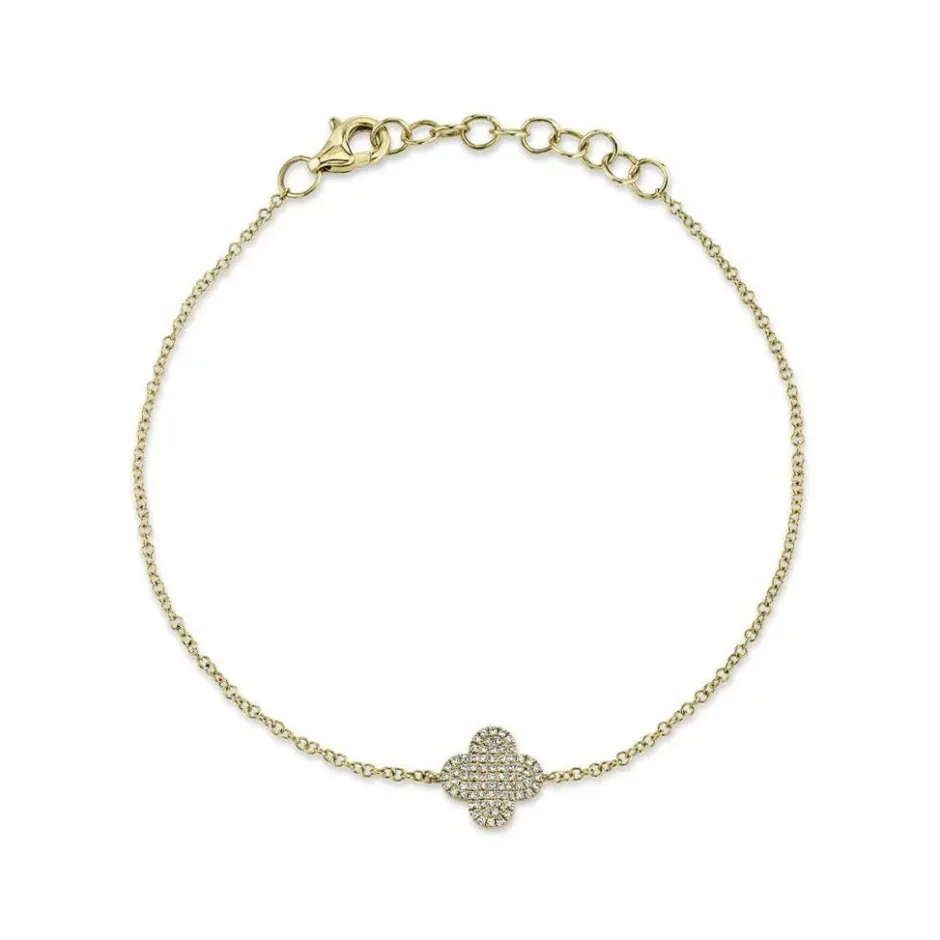 Zadok Collection Cluster Clover 0.45in Diamond Bracelet