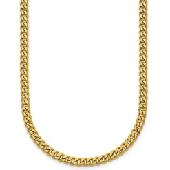 Zadok Collection Curb Chain 24 inch Gold Necklace
