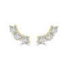 Zadok Collection 3 Curved Diamond Earrings