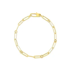 Roberto Coin Designer Gold Paperclip Bracelet