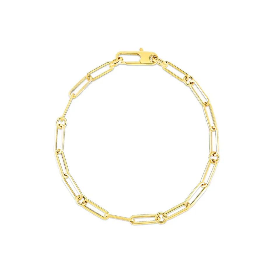 Roberto Coin Designer Gold Paperclip Bracelet