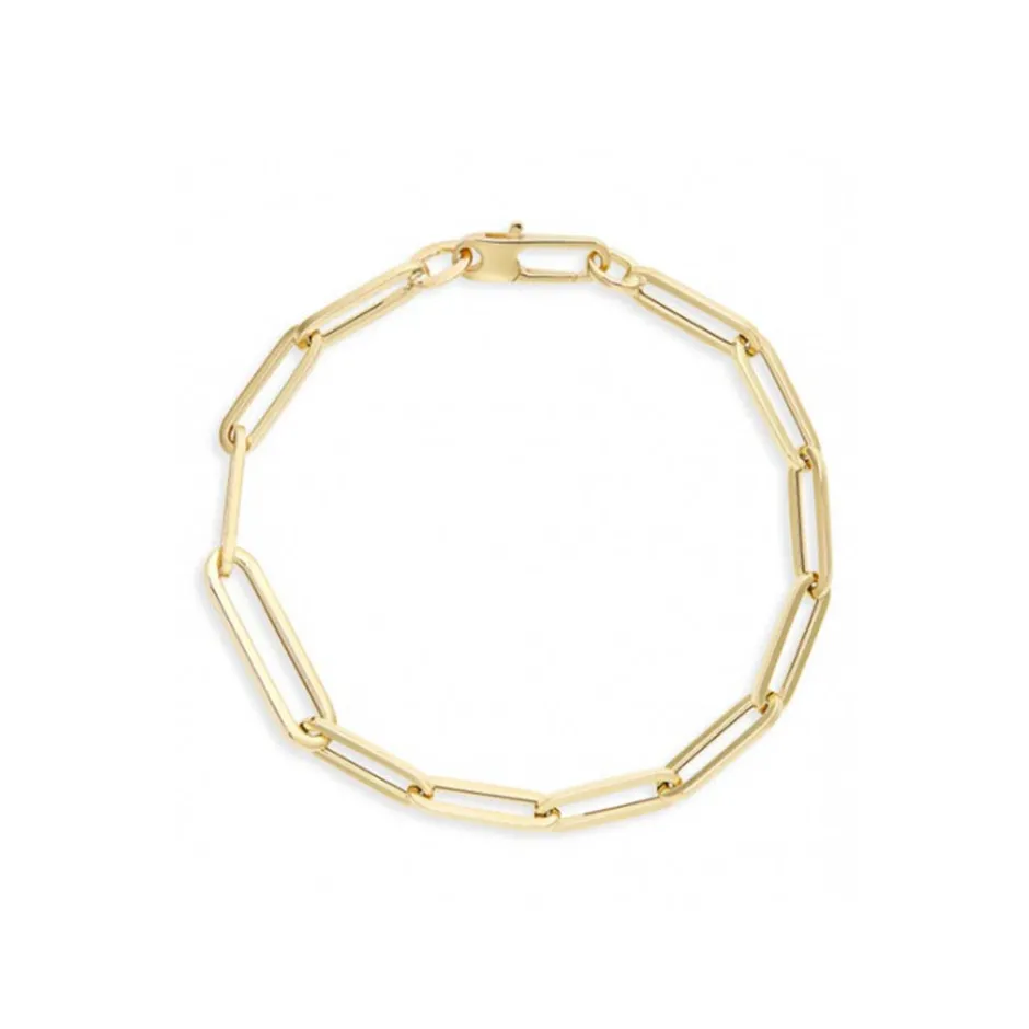 Roberto Coin Designer Gold Paperclip Bracelet