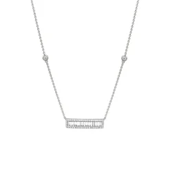Zadok Collection Diamond & Baguette Necklace