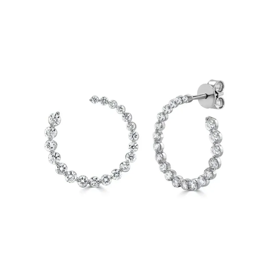 Zadok Collection Diamond Circular Hoop