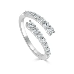 Zadok Collection Diamond Crossover Ring