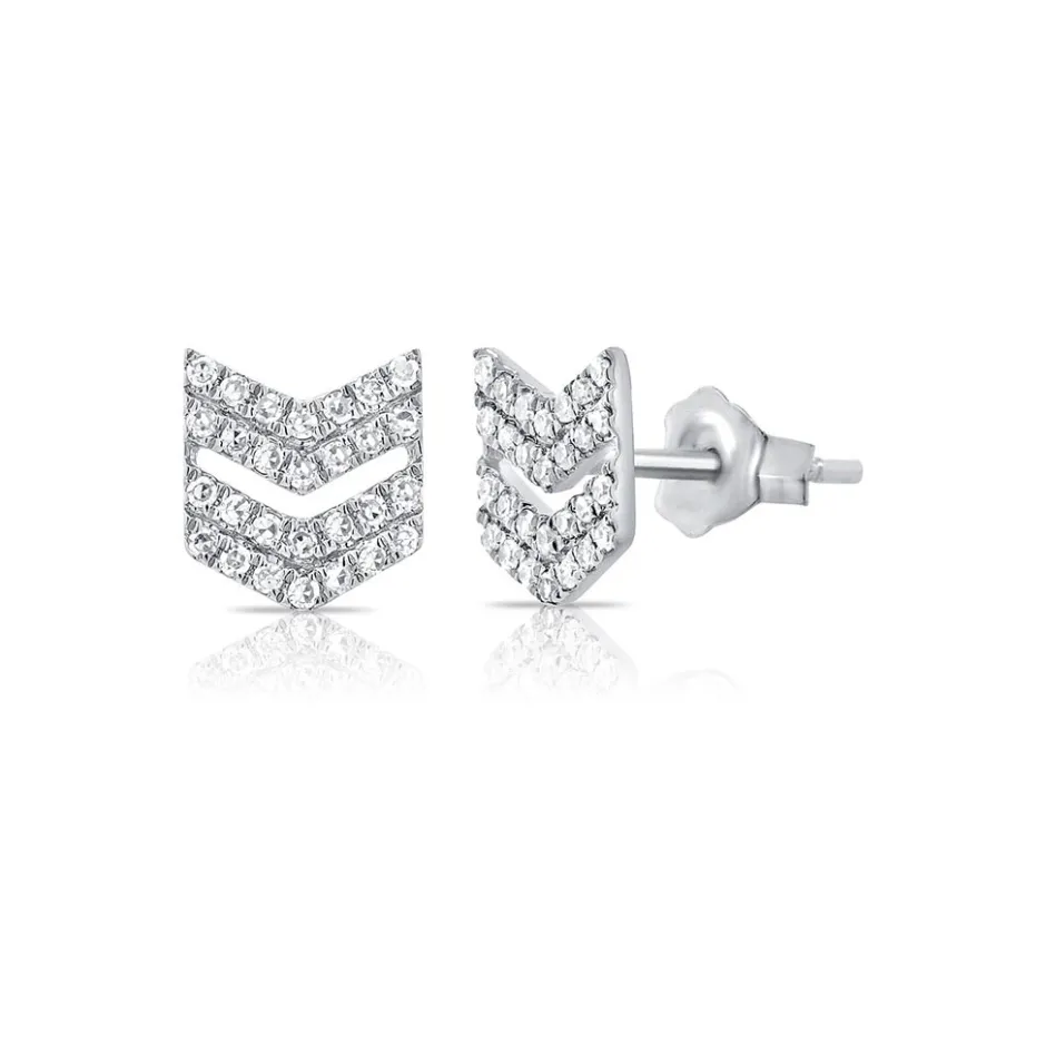 Zadok Collection Diamond Double Arrow Studs