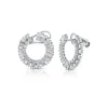 Zadok Collection Diamond Double Row Front-Facing Hoop Earrings