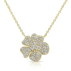 Zadok Collection Diamond Flower Necklace