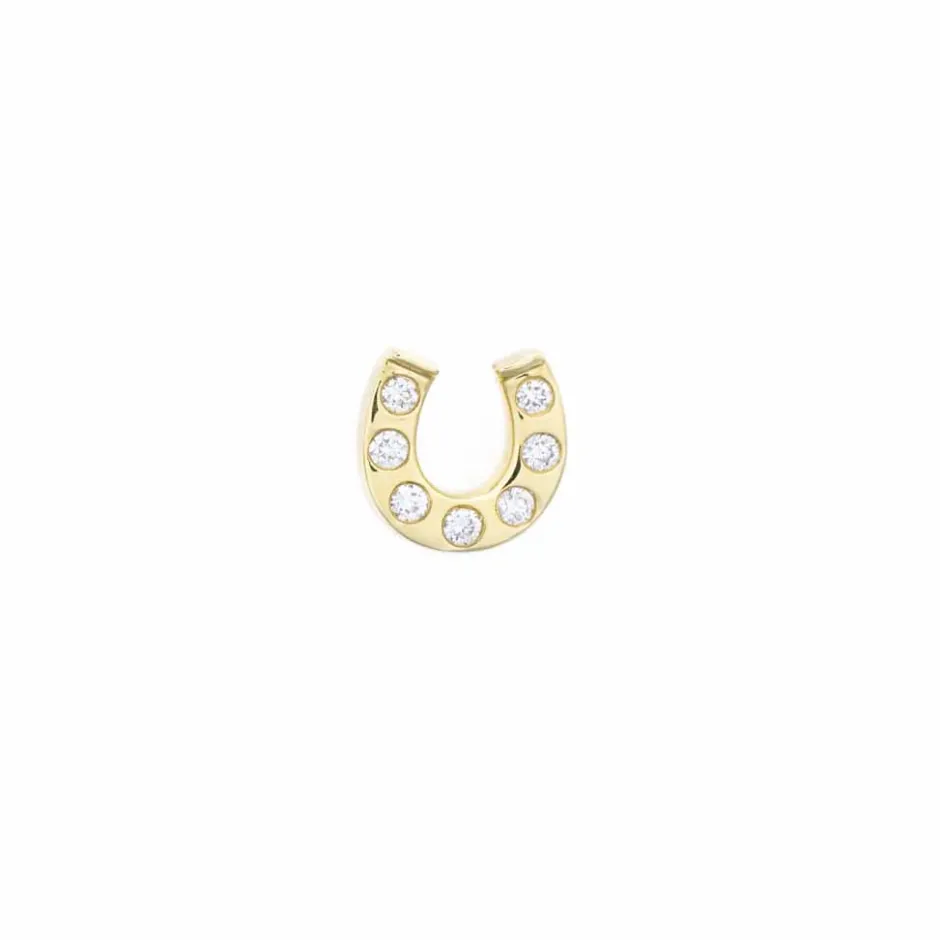 Zadok Collection Diamond Horseshoe Single Stud Earring