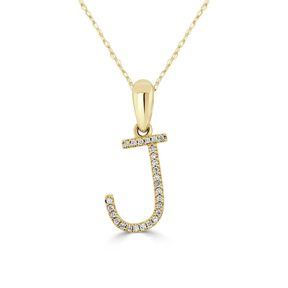 Zadok Collection Diamond Initial Necklace