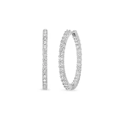 Zadok Collection Diamond Inside Outside Hoop Earrings