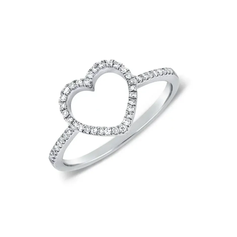 Zadok Collection Diamond Open Heart 0.14ct Ring