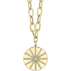 Zadok Collection Diamond Paper Clip Link Necklace