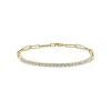 Zadok Collection Diamond Paperclip Link Bracelet