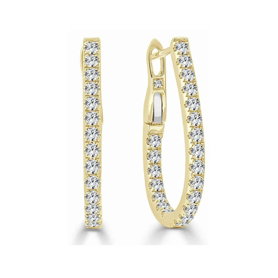 Zadok Collection Diamond Pear-Shaped Hoop -0.75 Earrings
