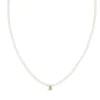 Zoe Chicco Diamond Pendant Rice Pearl Necklace