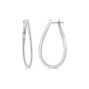 Zadok Collection Diamond Skinny Hoop 1-1/2 Earrings