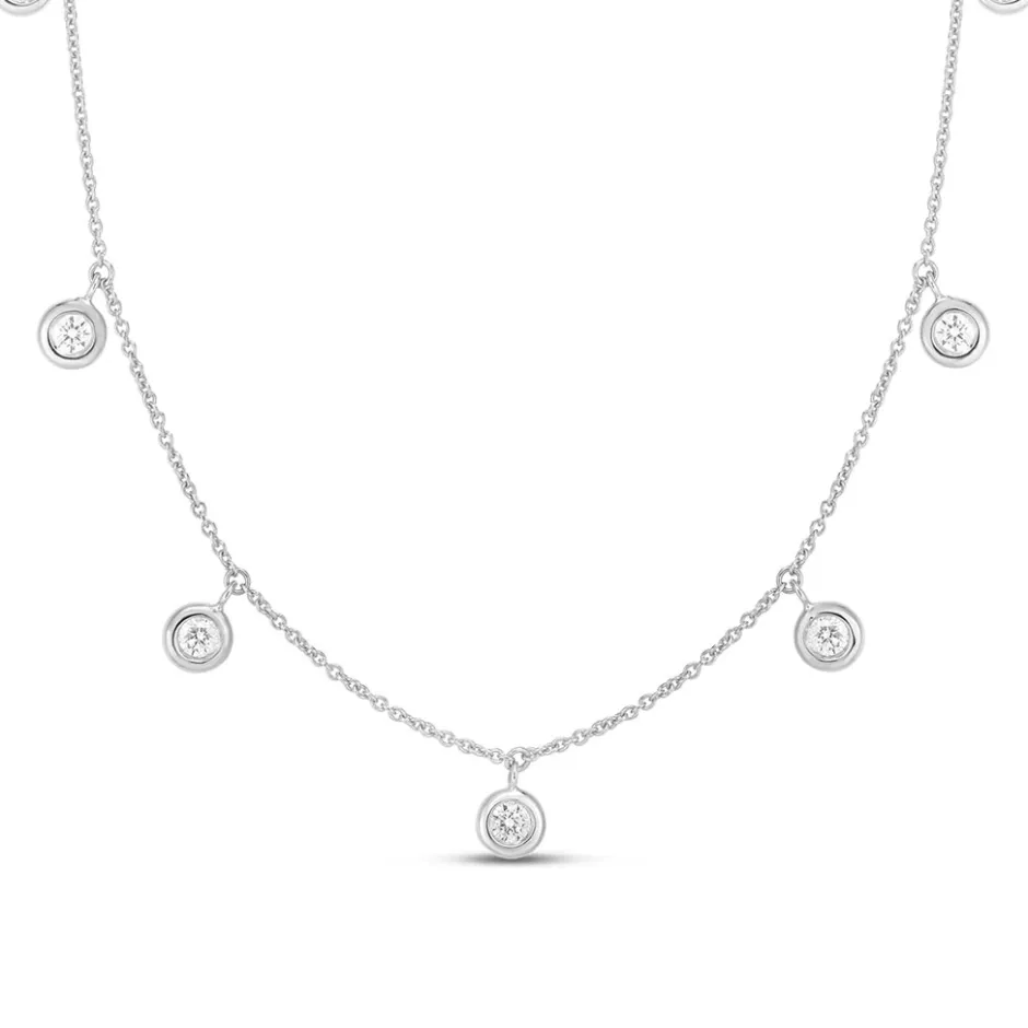 Roberto Coin Diamonds By The Inch Dangling Seven Station Necklace