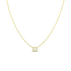 Roberto Coin Diamonds By The Inch Emerald Cut Necklace