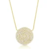 Zadok Collection Disc Pave Diamond Pendant 0.58ctw