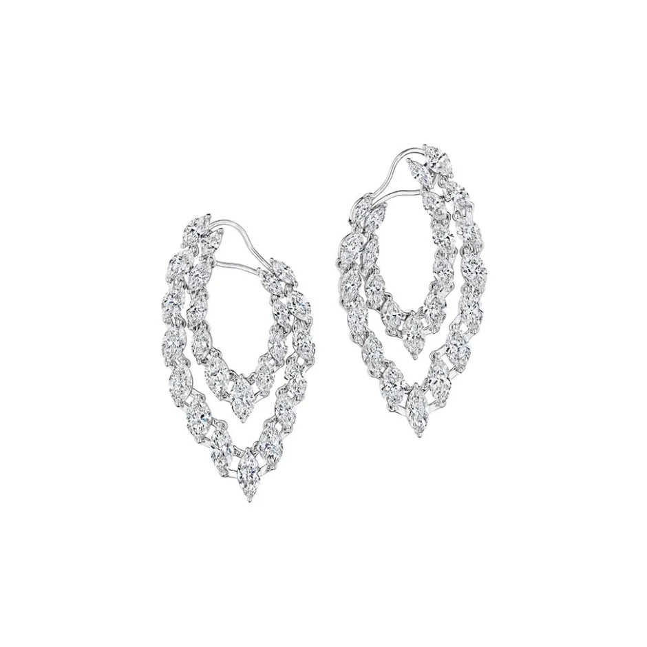 Zadok Collection Double Dangle Diamond Earrings