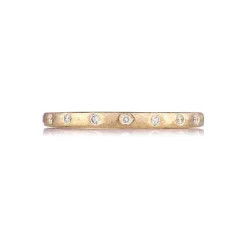 Sethi Couture Dunes Narrow Diamond Brushed Band Ring