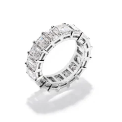 Zadok Collection Emerald Cut Diamond Eternity Wedding Band
