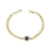 Zadok Collection Evil Eye Pave Diamond And Blue Sapphire Bracelet