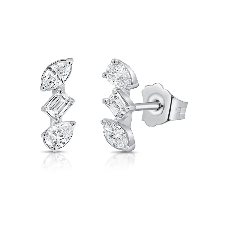Zadok Collection Fancy-Shape Diamond Studs