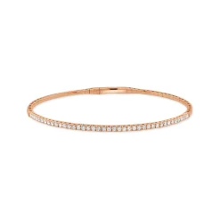 Zadok Collection Flexible Diamond Bangle 0.95ctw