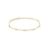 Zoe Chicco Gold Bar & Graduated Prong Diamond Bracelet