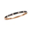 Roberto Coin Gold Love In Verona Black And Diamond Bangle