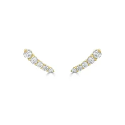 Zadok Collection Graduated Climber Diamond Earrings