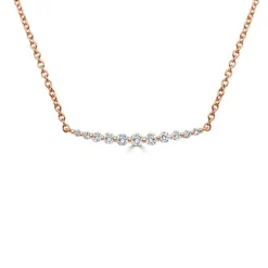 Zadok Collection Graduated Diamond Necklace 0.16ctw