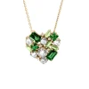 Suzanne Kalan Green Amethyst And Peridot Heart Pendant