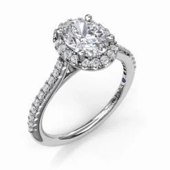 Zadok Collection Halo Diamond Engagement Ring