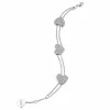 Zadok Collection 3 Heart Cluster Diamond Bracelet