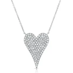 Zadok Collection Heart Heart Pave 0.75in Diamond Pendant